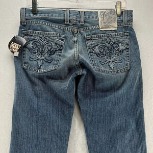 Lucky Brand Jeans Womens Sz 27 French Dream Cuffed Crop Light Washed Denim Blue